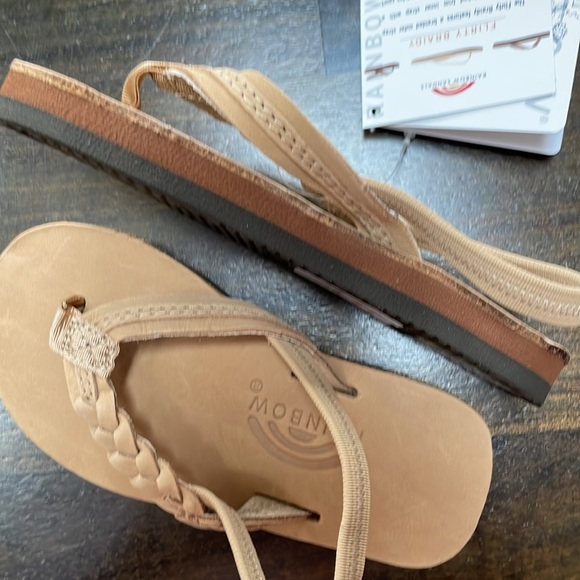 Rainbow kids flirty braids flip flops - Picture 3 of 5